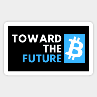 Bitcoin - toward the future - blue Sticker